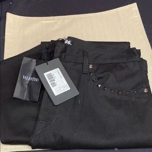 NWT VALENTINO ROCKSTUD BLACK JEANS - 30